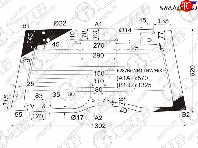 14 599 р. Стекло заднее (Цвет зеленый Обогрев) Honda Passport 98-02  Isuzu MU 98-04  Rodeo 98-04  Wizard 9 XYG 6287BGNR1J RW/H/X  с доставкой в г. Пермь
