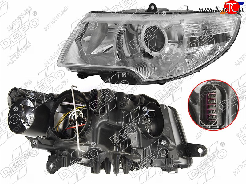17 949 р. Фара SKODA SUPERB 08-13 LH DEPO 665-1116LMLDBEM  с доставкой в г. Пермь