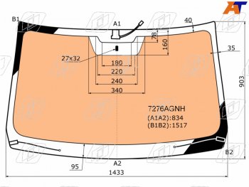 Стекло лобовое (Обогрев полный) Nissan Terrano 14-22  Renault Duster 10-21  Sandero 09-14  Sander FUYAO 7276AGNH