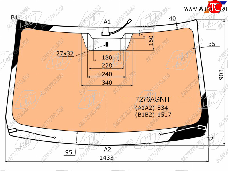 16 949 р. Стекло лобовое (Обогрев полный) Nissan Terrano 14-22  Renault Duster 10-21  Sandero 09-14  Sander FUYAO 7276AGNH  с доставкой в г. Пермь