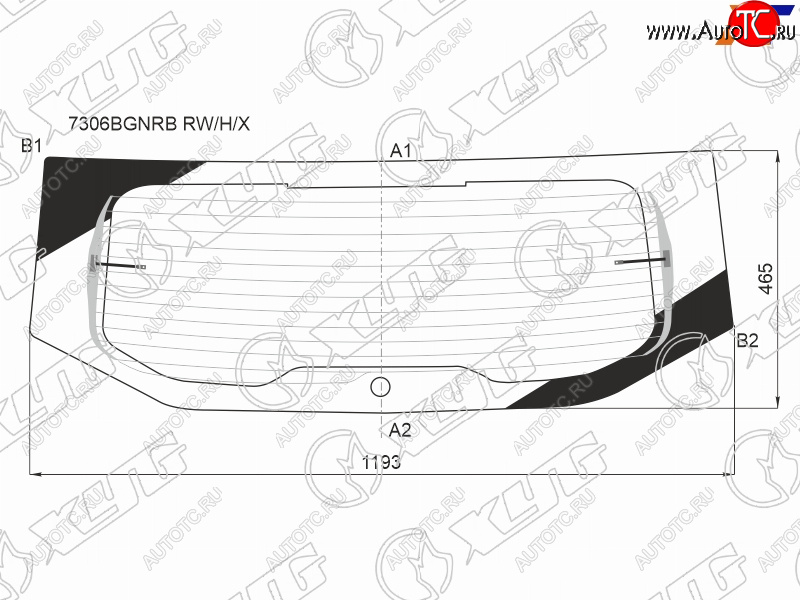 7 999 р. Стекло заднее (Цвет зеленый Обогрев) Renault Duster 21-  Dacia Duster 17- XYG 7306BGNRB RW/H/X  с доставкой в г. Пермь