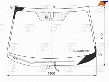 Стекло лобовое (Обогрев щеток Датчик дождя Молдинг) Subaru Legacy 17-19  Outback 14-21  Legacy B FUYAO 7942AGNHMP