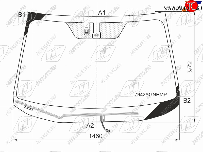 11 299 р. Стекло лобовое (Обогрев щеток Датчик дождя Молдинг) Subaru Legacy 17-19  Outback 14-21  Legacy B FUYAO 7942AGNHMP  с доставкой в г. Пермь