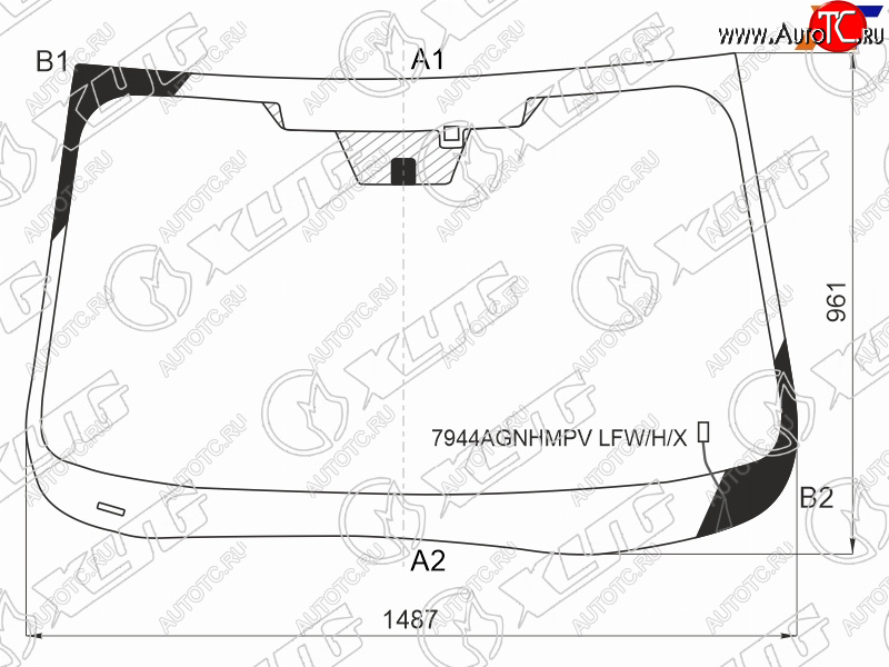 9 599 р. Стекло лобовое (Обогрев щеток Две камеры Датчик дождя) Subaru Forester 18-21 XYG 7944AGNHMPV LFW/H/X  с доставкой в г. Пермь
