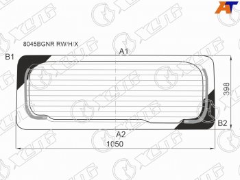 12 899 р. Стекло заднее (Цвет зеленый Обогрев) Suzuki Jimny 18-  Jimny Sierra 18- XYG 8045BGNR RW/H/X  с доставкой в г. Пермь. Увеличить фотографию 1