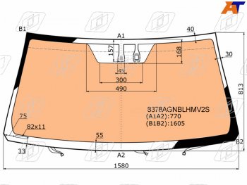 Стекло лобовое (Обогрев щеток Обогрев полный Датчик дождя) Toyota Land Cruiser (J200) 15-21  Lexu FUYAO 8378AGNBLHMV2S
