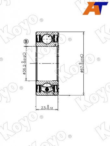 1 849 р. Подшипник привода TOYOTA SCEPTERGRACIACORONAMARK 2CROWNARISTO 4WD (в металле) 92- KOYO 83A831GC5  с доставкой в г. Пермь. Увеличить фотографию 1
