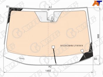 Стекло лобовое (Обогрев полный Датчик дождя Молдинг) Toyota RAV4 (XA50) 18- XYG 8432AGNHM LFW/W/X