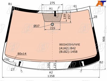 Стекло лобовое (Обогрев полный Молдинг) Volkswagen Polo 14-20 FUYAO 8603AGSHVW1E
