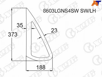 2 349 р. Стекло кузова боковое (не опускное) (Слева Цвет зеленый) Skoda Rapid 20-  Volkswagen Polo 09-20 XYG 8603LGNS4SW SW/LH  с доставкой в г. Пермь. Увеличить фотографию 1