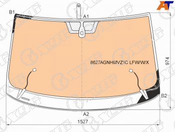 Стекло лобовое (Обогрев полный Датчик дождя Молдинг) Volkswagen Tiguan 16-21  Tayron 18- XYG 8627AGNHMVZ1C LFW/W/X