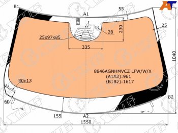 Стекло лобовое (Обогрев полный Камера Датчик дождя Молдинг) Volvo XC60 17-22 XYG 8846AGNHMVCZ LFW/W/X