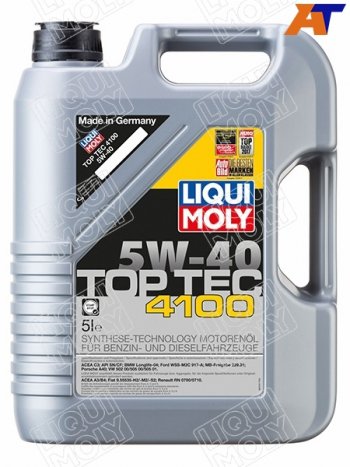 7 999 р. Масло моторное LIQUI MOLY Top Tec 4100 5W-40 SNC3 5л                                                LIQUI MOLY 9511  с доставкой в г. Пермь. Увеличить фотографию 1