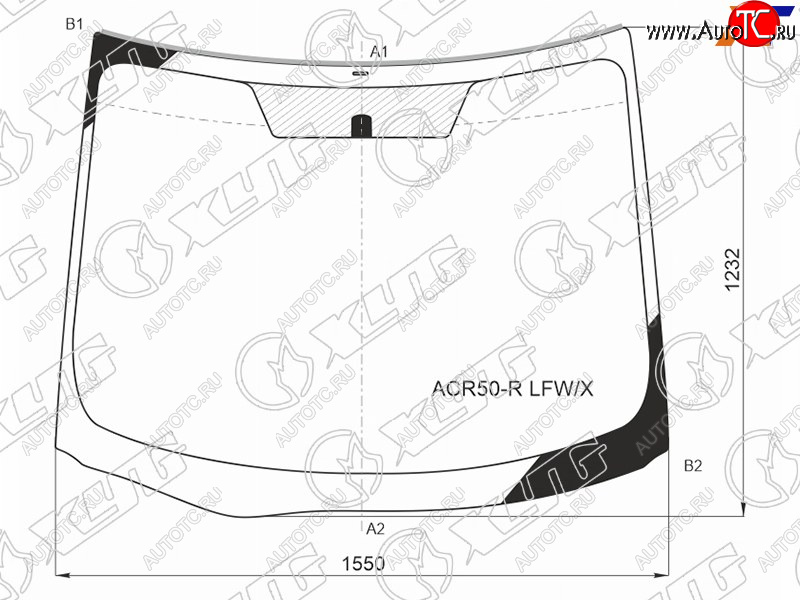 12 999 р. Стекло лобовое TOYOTA ESTIMA 06- XYG ACR50-R LFW/X  с доставкой в г. Пермь