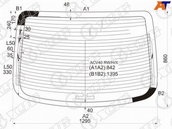 7 999 р. Стекло заднее (Цвет зеленый Обогрев Антенна) Toyota Camry (XV40) 06-11  Aurion 06-12  Camry UAE XYG ACV40 RW/H/X  с доставкой в г. Пермь. Увеличить фотографию 1