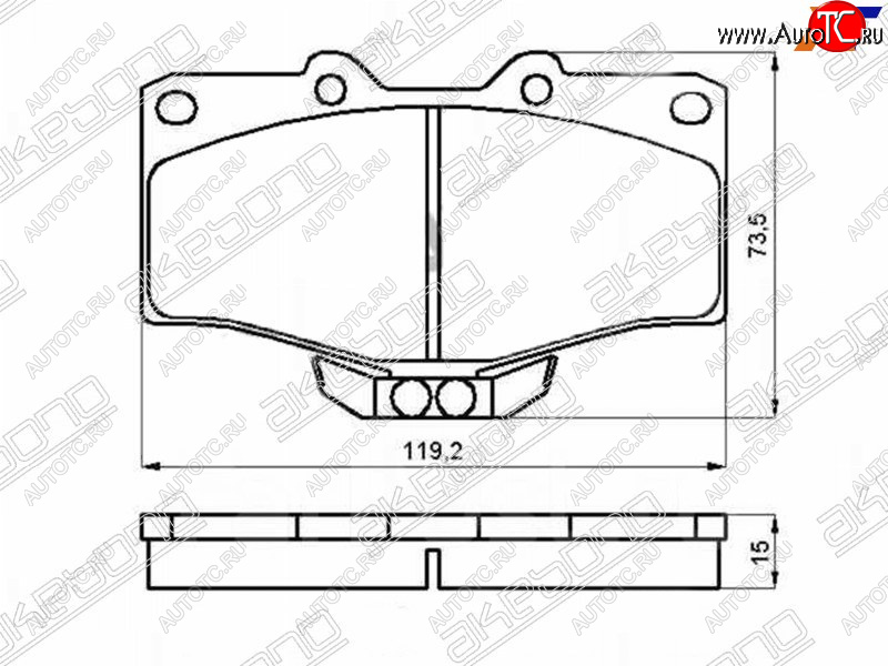 1 829 р. Колодки тормозные перед FL-FR SAT  Toyota Fortuner AN50/AN60 дорестайлинг (2004-2008)  с доставкой в г. Пермь