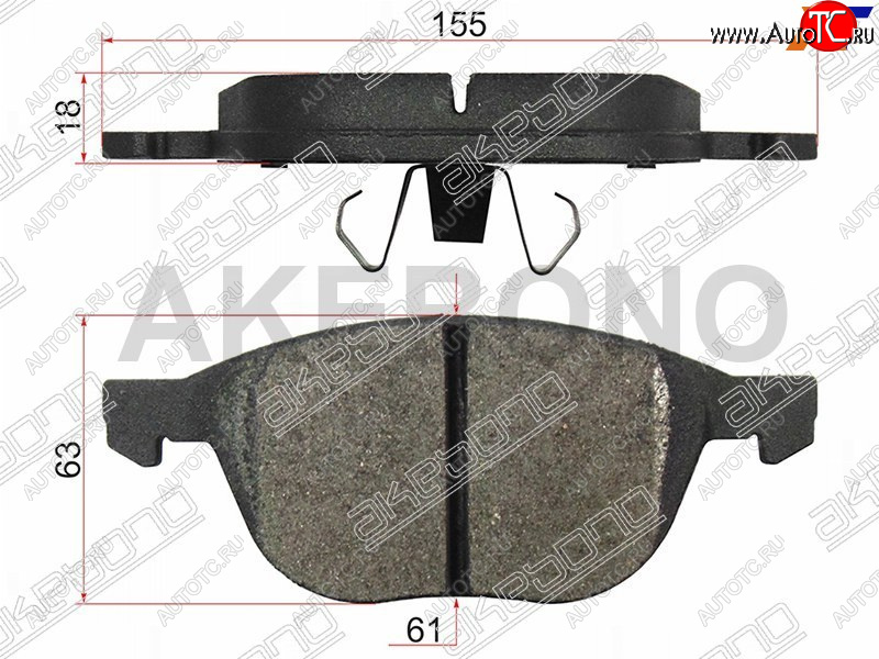 2 699 р. Колодки тормозные передние FL-FR SAT Ford Focus 2  седан дорестайлинг (2004-2008)  с доставкой в г. Пермь