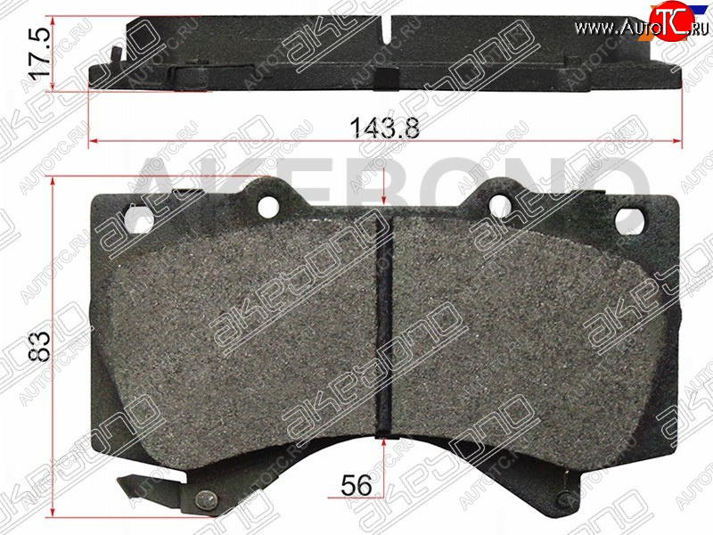 2 879 р. Колодки тормозные перед FL-FR SAT  Lexus LX570 J200 2-ой рестайлинг (2015-2022)  с доставкой в г. Пермь