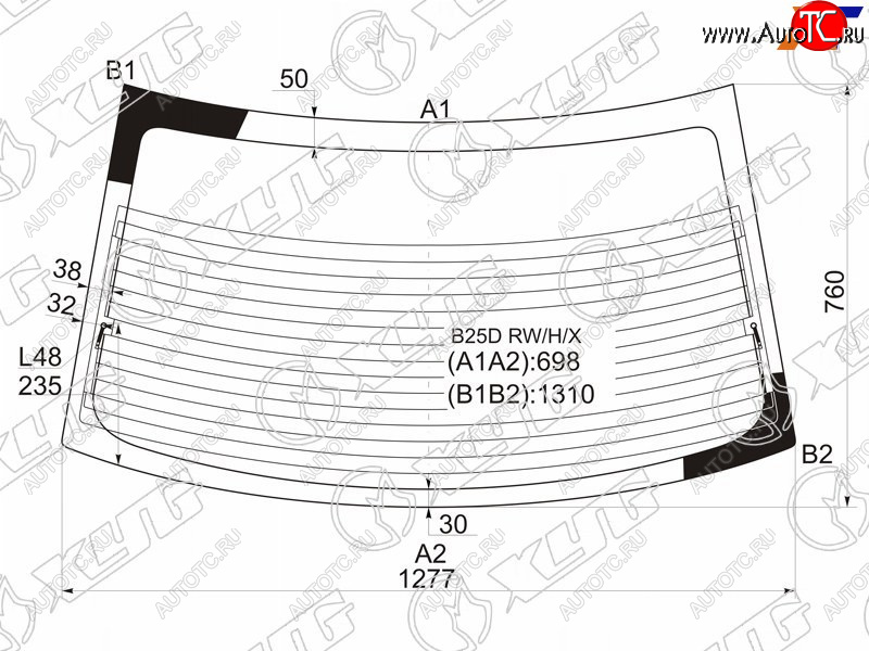 8 749 р. Стекло заднее (Цвет зеленый Обогрев Антенна 4D SED) Mazda 323 98-03  Familia 98-03  Protеgе 98- XYG B25D RW/H/X  с доставкой в г. Пермь