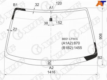 Стекло лобовое Mazda 323 94-00  Familia 94-99 XYG B651 LFW/X