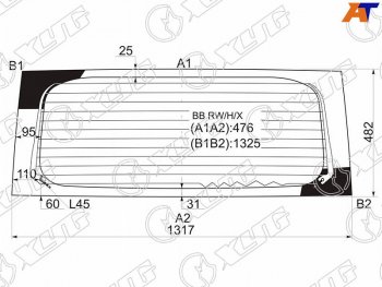 7 999 р. Стекло заднее (Цвет зеленый Обогрев) Great Wall Hover M2 13-14  Scion xB 03-06  Toyota bB 00-05 XYG BB RW/H/X  с доставкой в г. Пермь. Увеличить фотографию 1