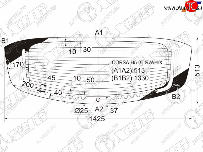 10 599 р. Стекло заднее (Цвет зеленый Обогрев 5D HBK) Opel Corsa 06-14 XYG CORSA-H5-07 RW/H/X  с доставкой в г. Пермь