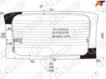 9 699 р. Стекло заднее (Цвет зеленый Обогрев) Toyota Funcargo 99-05  Yaris Verso 99-06 XYG CP10 RW/H/X  с доставкой в г. Пермь. Увеличить фотографию 1