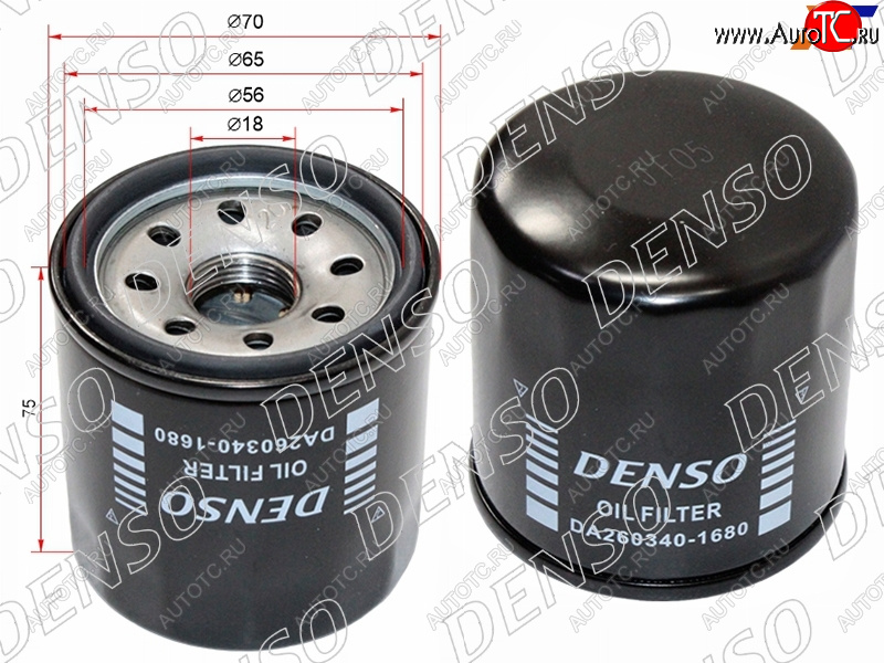 549 р. Фильтр масляный NISSAN QG#, MR20DE, QR20,25, SR20,VQ 20,25, HR# DENSO DA260340-1680  с доставкой в г. Пермь
