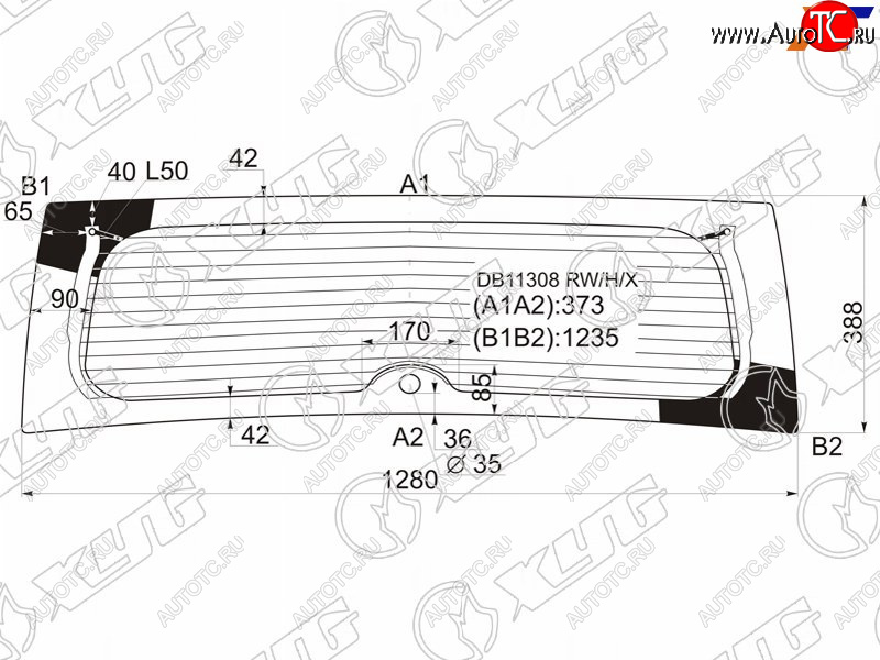 12 649 р. Стекло заднее с обогревом JEEP PATRIOT 07-16                                                         XYG DB11308 RW/H/X  с доставкой в г. Пермь