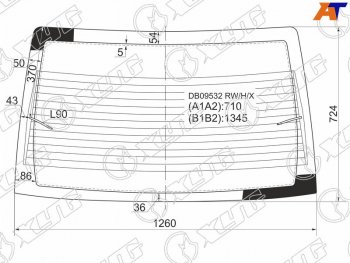 7 999 р. Стекло заднее (Цвет зеленый Обогрев 4D SED) Ford Focus 98-04 XYG DB09532 RW/H/X  с доставкой в г. Пермь. Увеличить фотографию 1