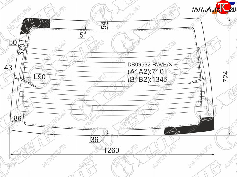 7 999 р. Стекло заднее (Цвет зеленый Обогрев 4D SED) Ford Focus 98-04 XYG DB09532 RW/H/X  с доставкой в г. Пермь