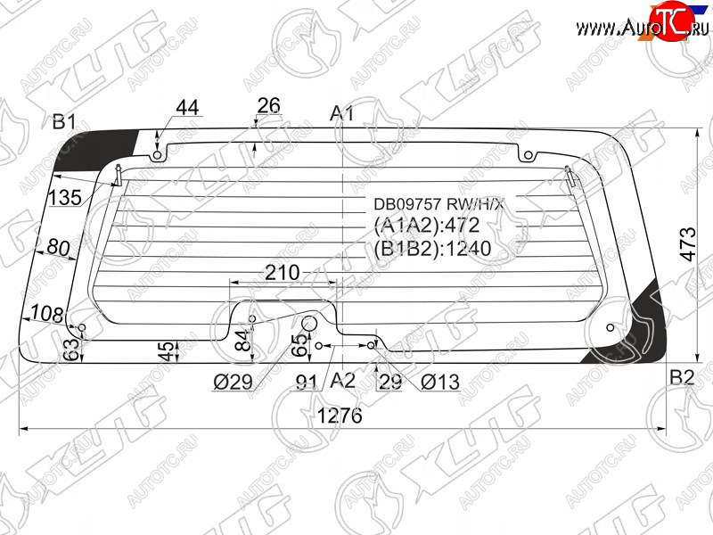 12 449 р. Стекло заднее с обогревом 8 отв. FORD MAVERICKESCAPE 00-07                                          XYG DB09757 RW/H/X  с доставкой в г. Пермь