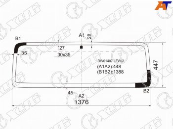 Стекло лобовое Jeep Wrangler 96-07 XYG DW01407 LFW/X