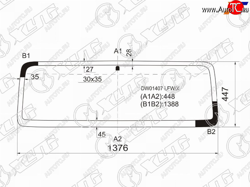 5 499 р. Стекло лобовое Jeep Wrangler 96-07 XYG DW01407 LFW/X  с доставкой в г. Пермь