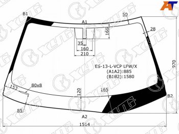 Стекло лобовое Lexus ES 12-18 XYG ES-13-L-VCP LFW/X