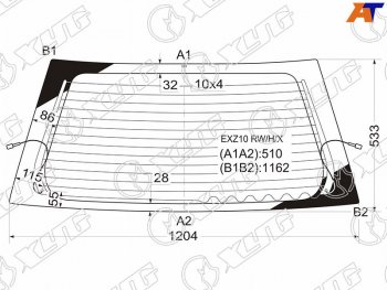 8 749 р. Стекло заднее (Цвет зеленый Обогрев) Toyota Raum 97-03 XYG EXZ10 RW/H/X  с доставкой в г. Пермь. Увеличить фотографию 1