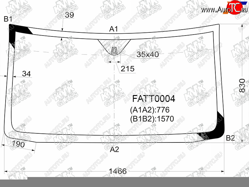 5 199 р. Стекло лобовое FIAT DOBLO 01-                                                                        KMK FATT0004  с доставкой в г. Пермь