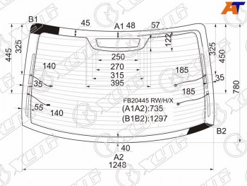 9 749 р. Стекло заднее (Цвет зеленый Обогрев Антенна) BMW 3-Series 98-06 XYG FB20445 RW/H/X  с доставкой в г. Пермь. Увеличить фотографию 1