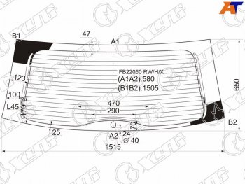11 899 р. Стекло заднее (Цвет зеленый Обогрев) Toyota Sienna 03-09 XYG FB22050 RW/H/X  с доставкой в г. Пермь. Увеличить фотографию 1