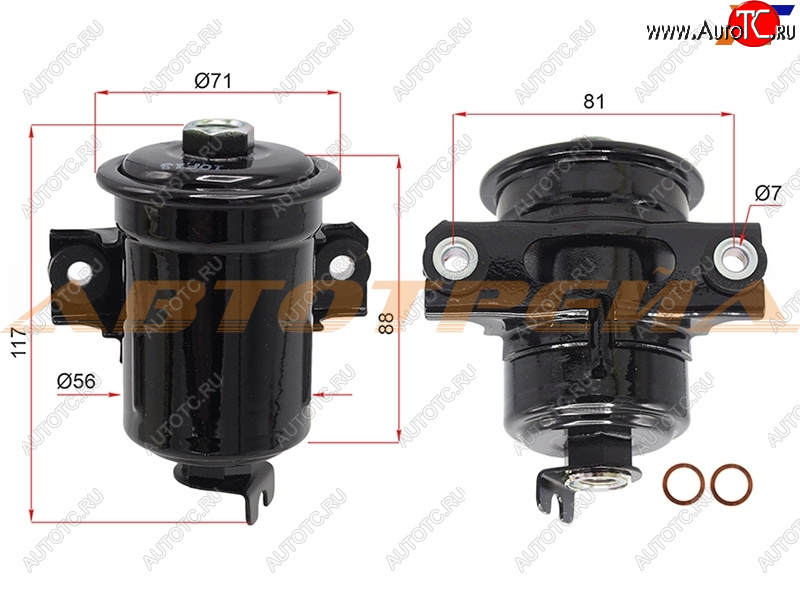 1 659 р. Фильтр топливный TOYOTA COROLLALEVINSPRINTER 4AFE #EFE 91-00 MICRO FT1156  с доставкой в г. Пермь