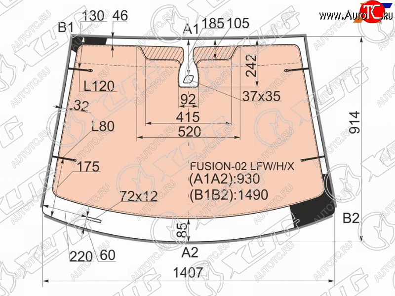 14 999 р. Стекло лобовое с полным обогревом + дд FORD FUSION 02-12                                             XYG FUSION-02 LFW/H/X  с доставкой в г. Пермь