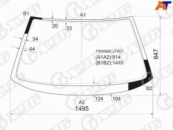 Стекло лобовое HYUNDAI SONATA 88-93 XYG FW00665 LFW/X