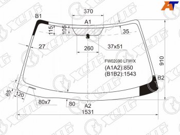 Стекло лобовое Toyota Solara 98-03 XYG FW02090 LFW/X