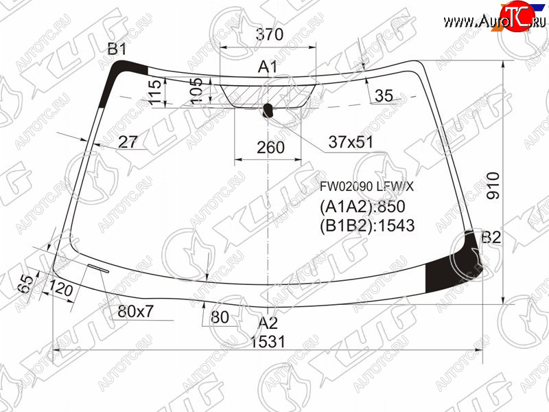 9 699 р. Стекло лобовое Toyota Solara 98-03 XYG FW02090 LFW/X  с доставкой в г. Пермь
