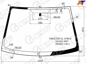 Стекло лобовое Toyota Vitz 99-05  Echo 99-05  Platz 99-05  Yaris 99-05 XYG FW02159-CL LFW/X