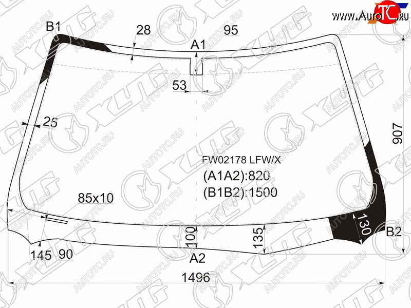 7 299 р. Стекло лобовое Lexus ES 96-01 XYG FW02178 LFW/X  с доставкой в г. Пермь