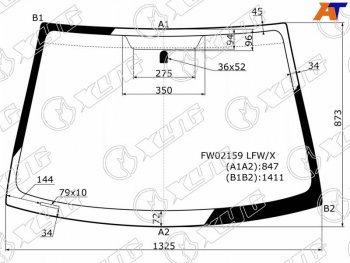 Стекло лобовое Toyota Vitz 99-05  Echo 99-05  Platz 99-05  Yaris 99-05 XYG FW02159 LFW/X