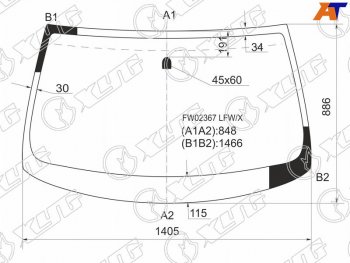 Стекло лобовое Infiniti G35 02-07  Nissan Skyline 01-07 XYG FW02367 LFW/X