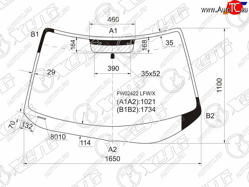 8 299 р. Стекло лобовое TOYOTA SIENNA 03-09 XYG FW02422 LFW/X  с доставкой в г. Пермь