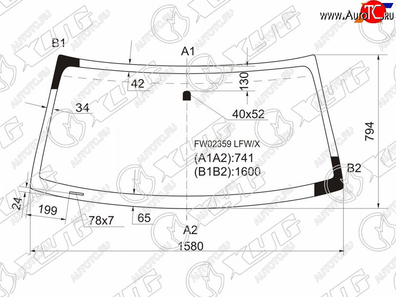 6 299 р. Стекло лобовое Toyota Sequoia 00-07  Tundra 99-07 XYG FW02359 LFW/X  с доставкой в г. Пермь
